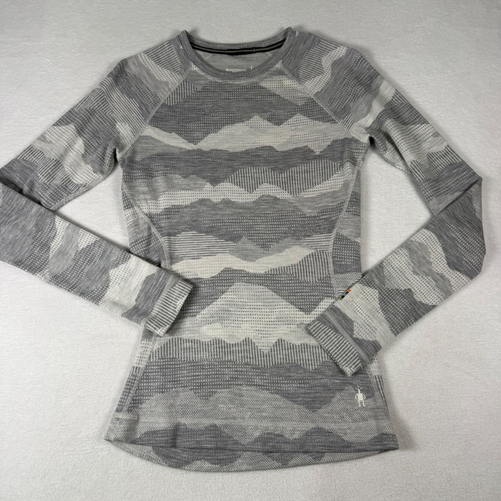 Smartwool Merino 250 Base Layer Women S Gray Wool Gorpcore Mountain Thermal Top